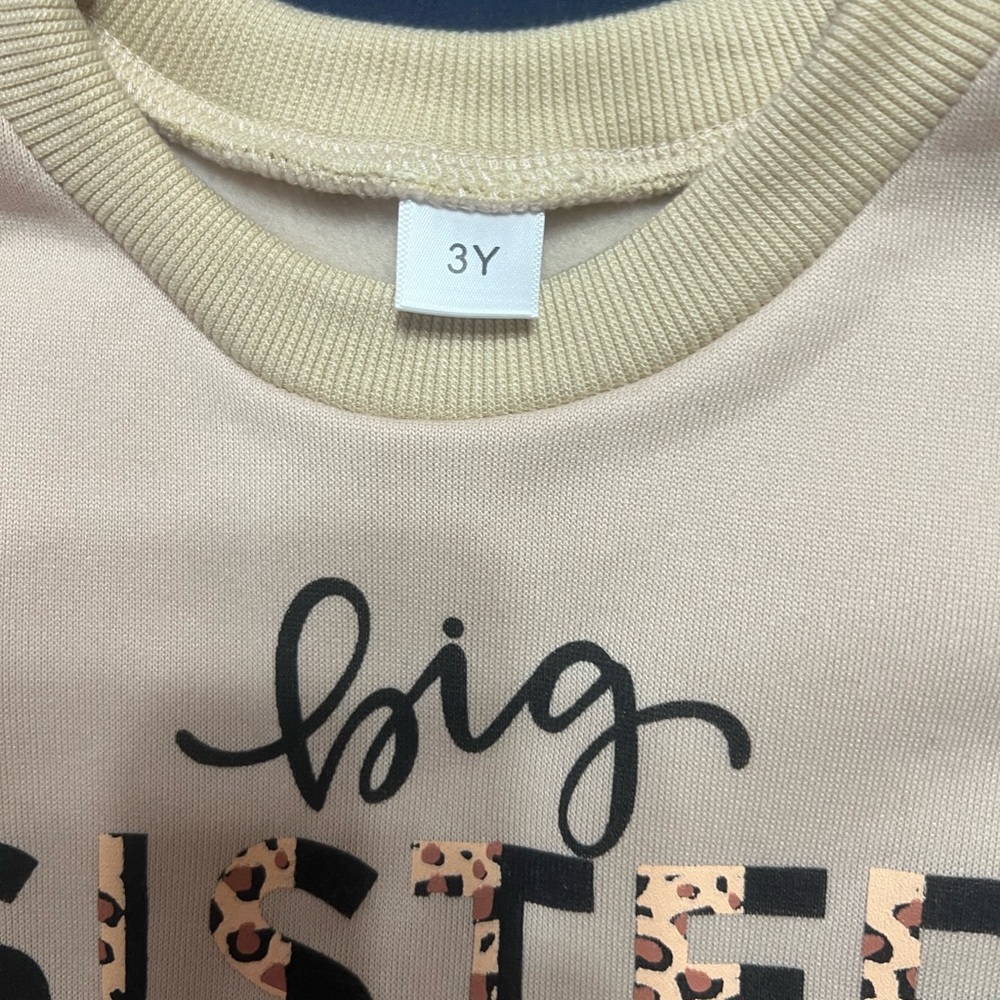 SHEIN Cream 'Big Sister' Hoodie